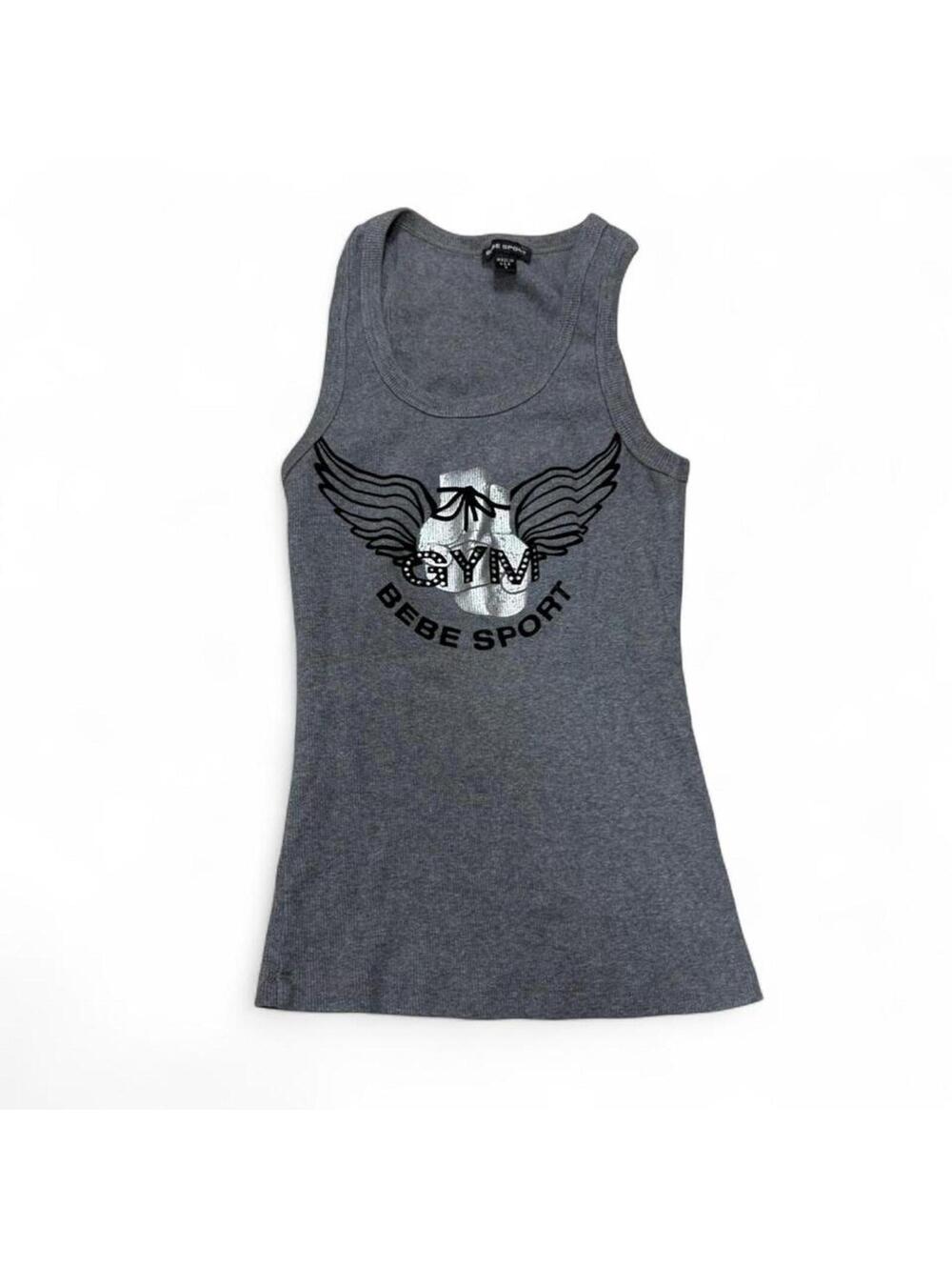Bebe Women's Grey Vests-tanks-cami